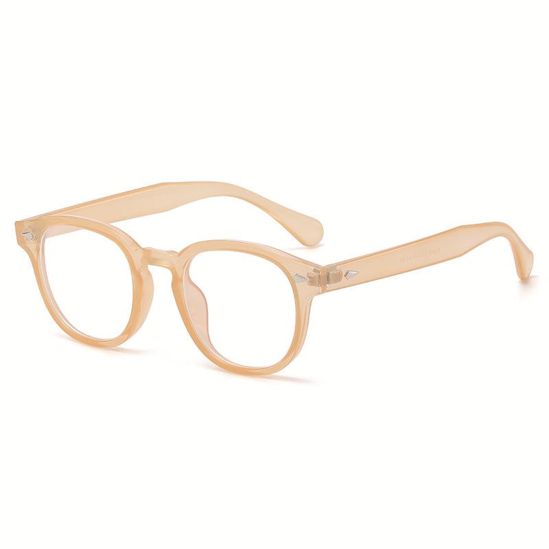 Retro rice nail Europe and the United States round sunglasses can wear myopia glasses INS Korean version anti-blue glasses