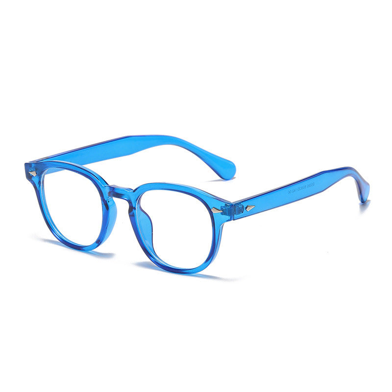 Retro rice nail Europe and the United States round sunglasses can wear myopia glasses INS Korean version anti-blue glasses