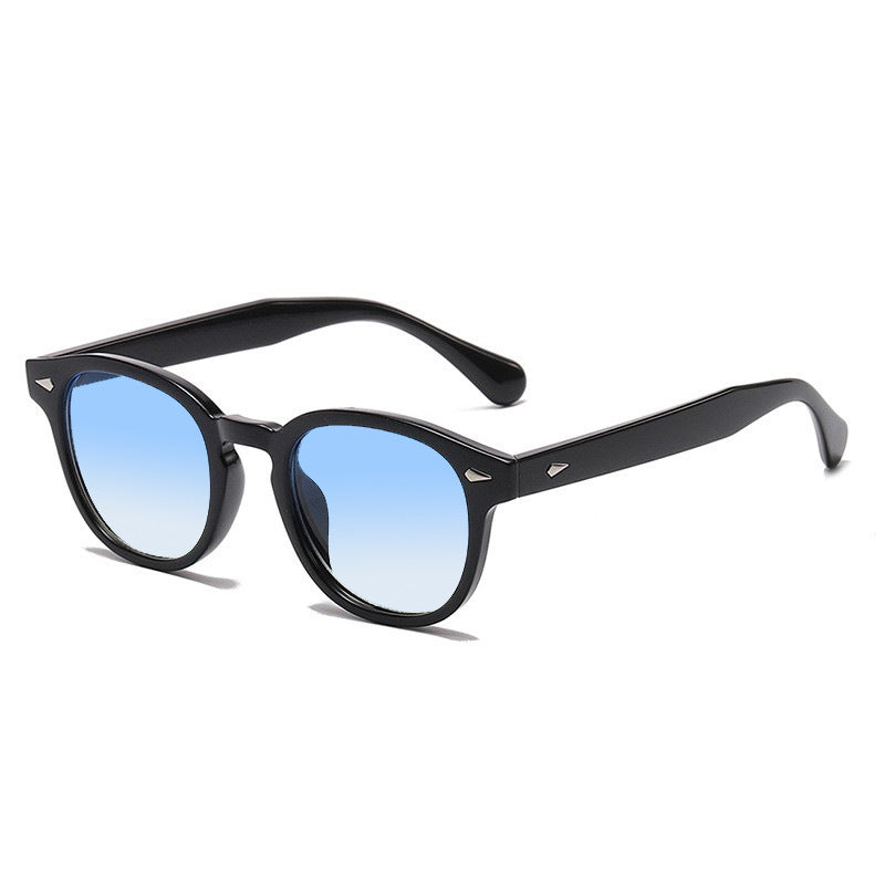 Retro rice nail Europe and the United States round sunglasses can wear myopia glasses INS Korean version anti-blue glasses