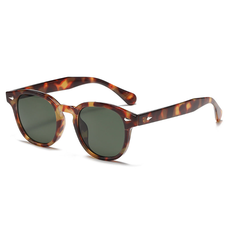 Retro rice nail Europe and the United States round sunglasses can wear myopia glasses INS Korean version anti-blue glasses