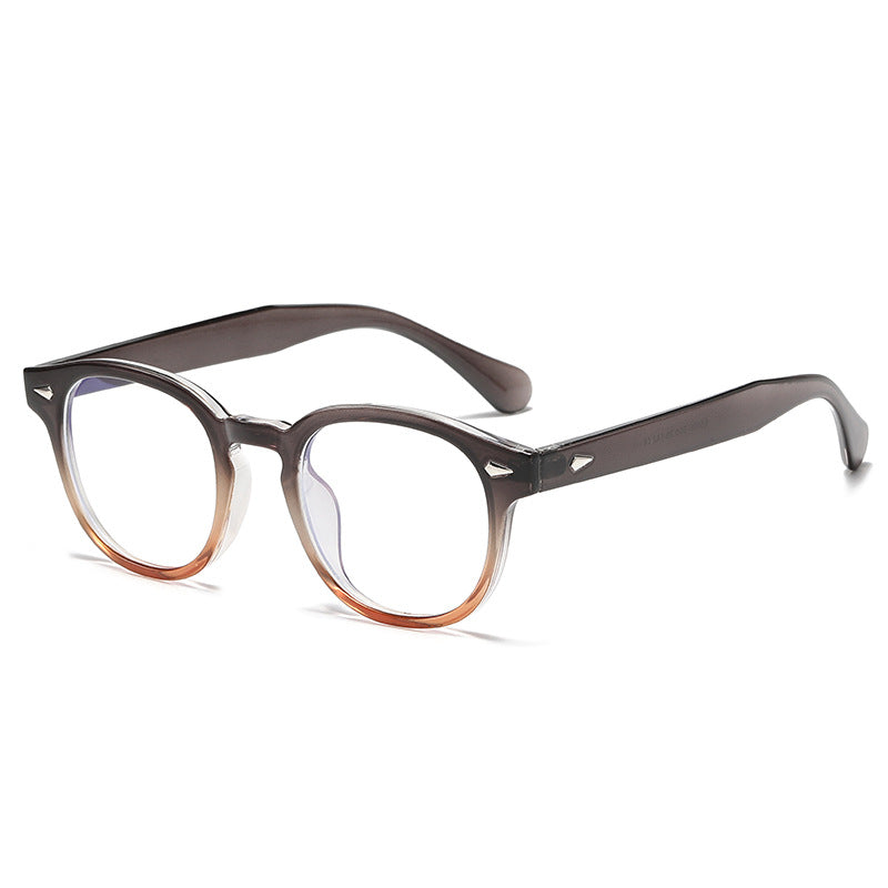 Retro rice nail Europe and the United States round sunglasses can wear myopia glasses INS Korean version anti-blue glasses