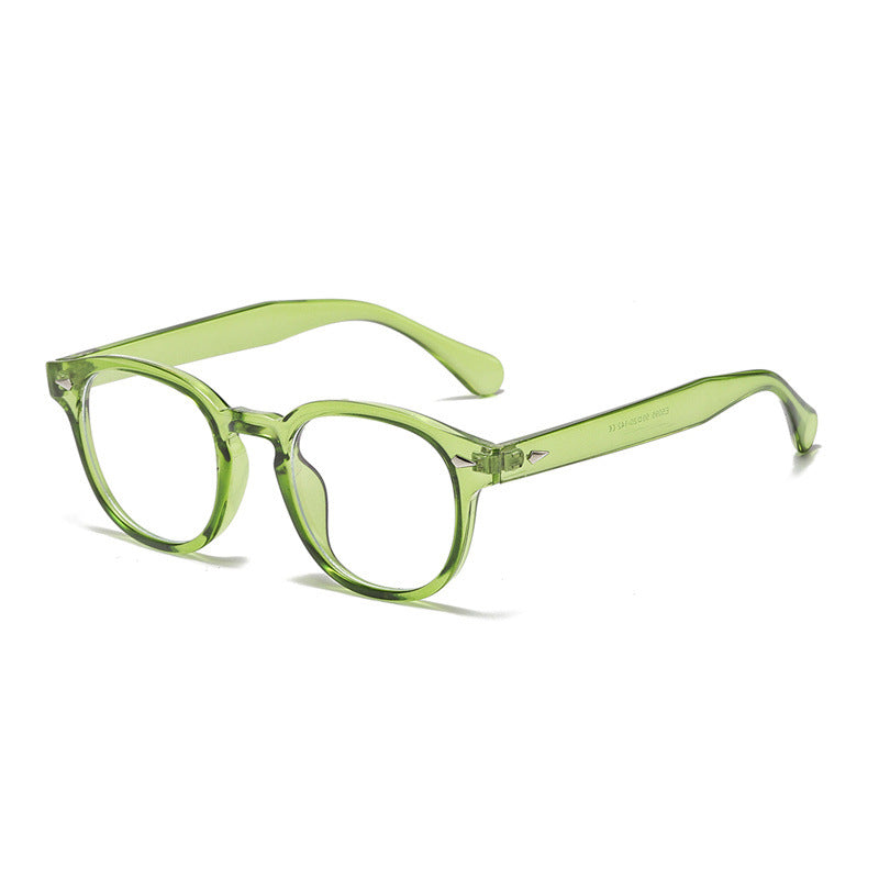 Retro rice nail Europe and the United States round sunglasses can wear myopia glasses INS Korean version anti-blue glasses