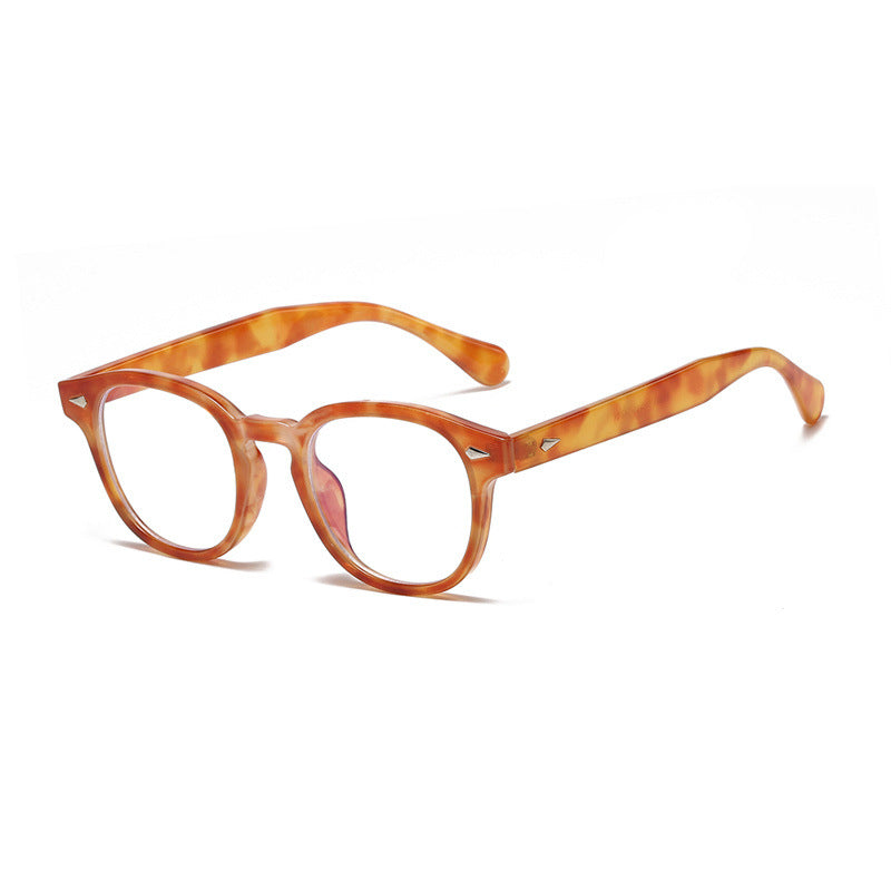 Retro rice nail Europe and the United States round sunglasses can wear myopia glasses INS Korean version anti-blue glasses