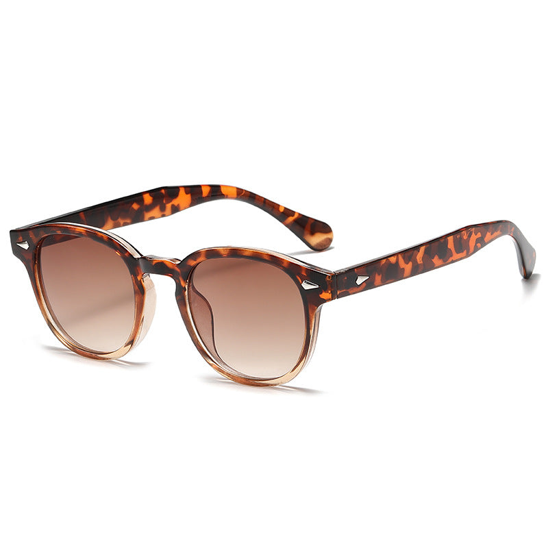 Retro rice nail Europe and the United States round sunglasses can wear myopia glasses INS Korean version anti-blue glasses