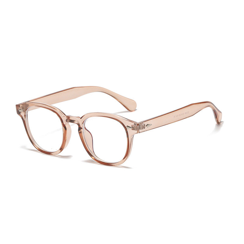 Retro rice nail Europe and the United States round sunglasses can wear myopia glasses INS Korean version anti-blue glasses