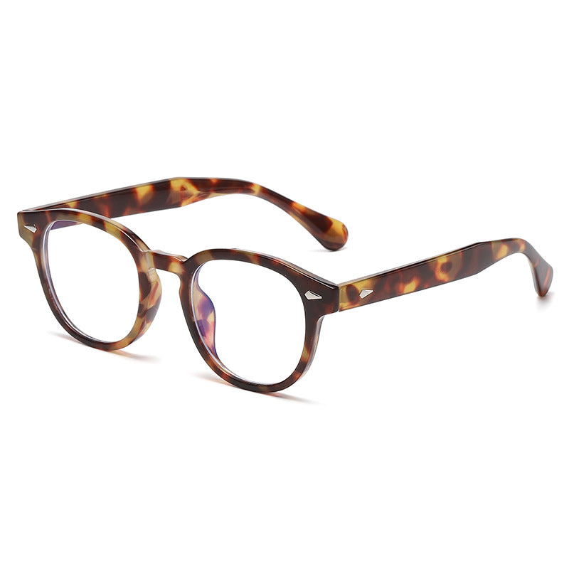 Retro rice nail Europe and the United States round sunglasses can wear myopia glasses INS Korean version anti-blue glasses