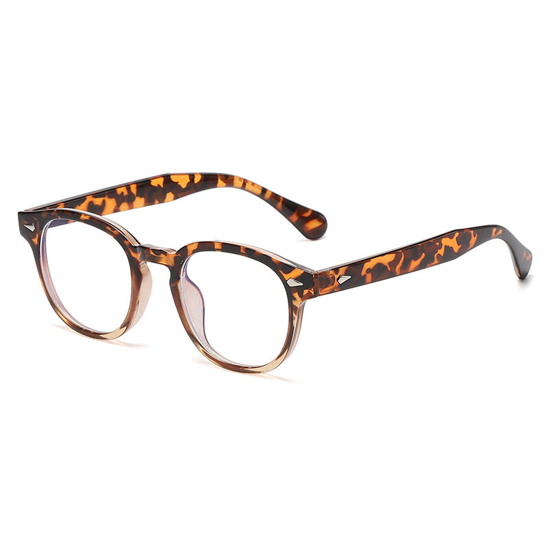 Retro rice nail Europe and the United States round sunglasses can wear myopia glasses INS Korean version anti-blue glasses