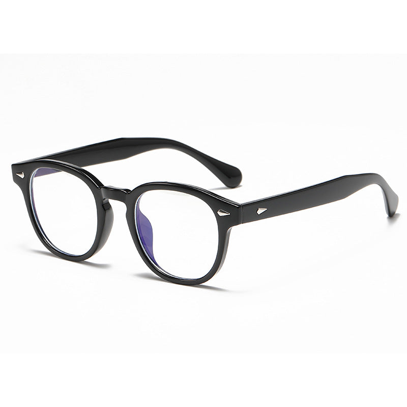 Retro rice nail Europe and the United States round sunglasses can wear myopia glasses INS Korean version anti-blue glasses
